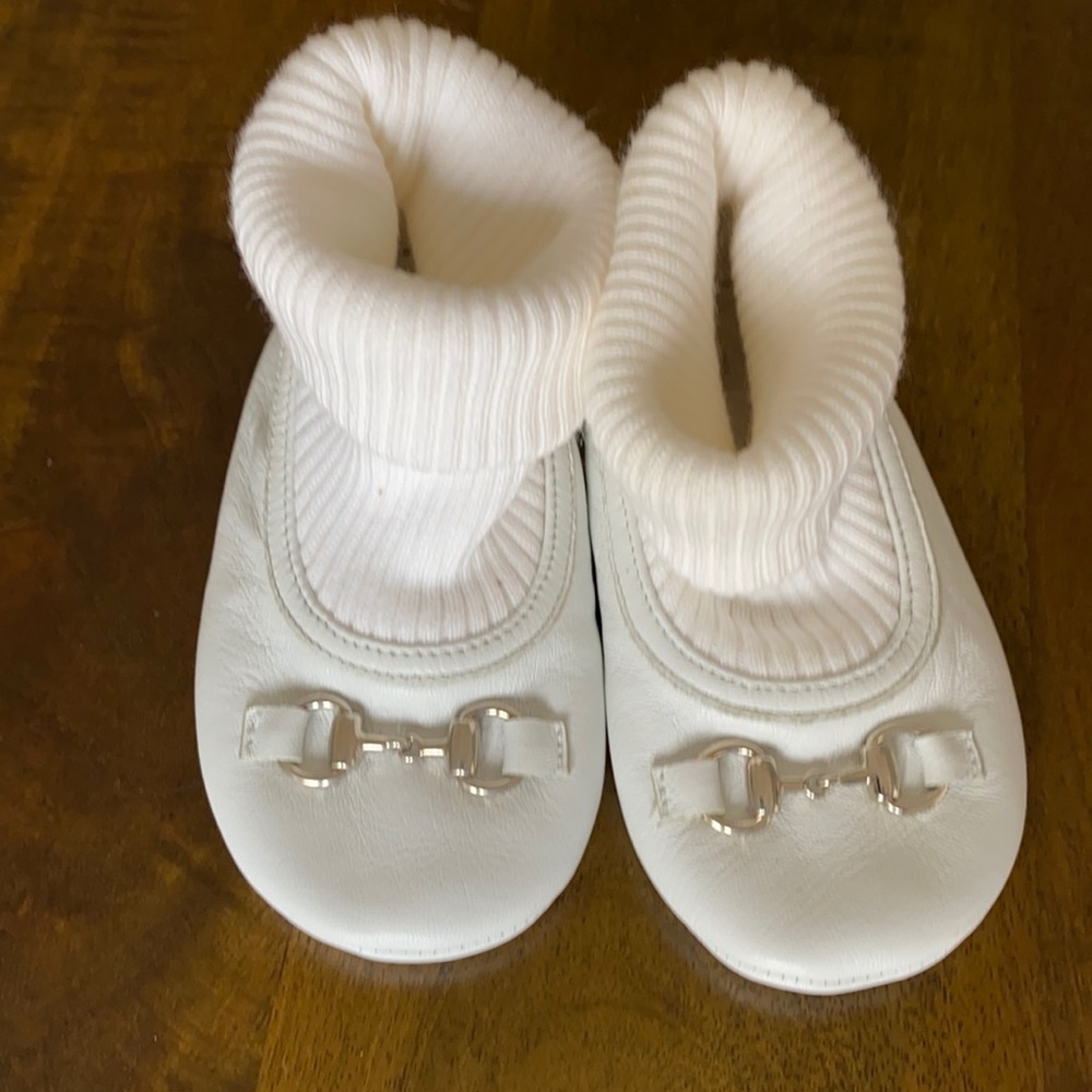 Gucci Leather Horsebit baby moccasins